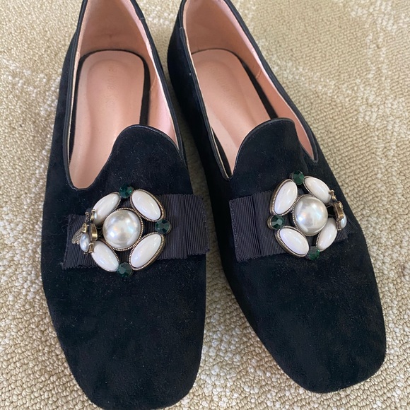 EMBELLISHED BLACK LOAFERS SIZE 39 - Picture 3 of 7